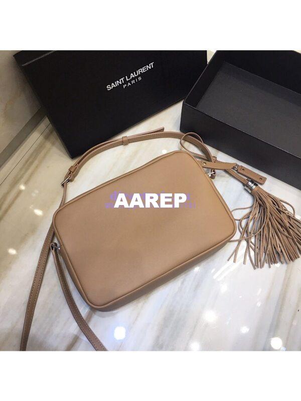 Replica YSL Saint Laurent Lou Camera Bag In Smooth Leather 520533 Light Taupe 9