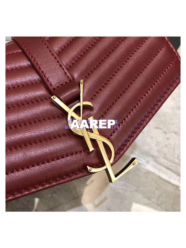 Replica YSL Saint Laurent Sulpice Small In Matelassé Leather Dark Red 7