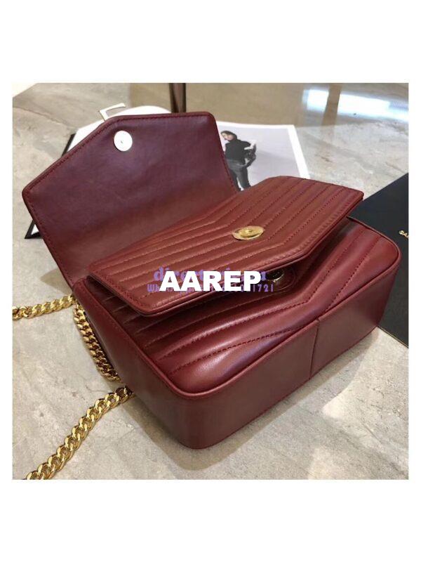 Replica YSL Saint Laurent Sulpice Small In Matelassé Leather Dark Red 11