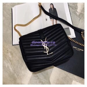 Replica YSL Saint Laurent Sulpice Small In Matelassé Leather Black 2