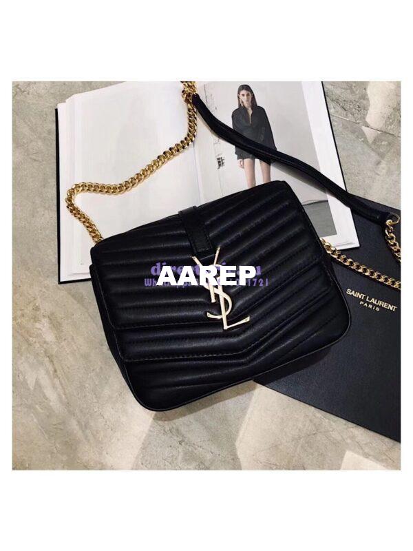 Replica YSL Saint Laurent Sulpice Small In Matelassé Leather Black 4