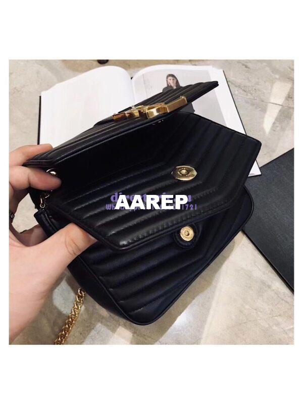 Replica YSL Saint Laurent Sulpice Small In Matelassé Leather Black 7