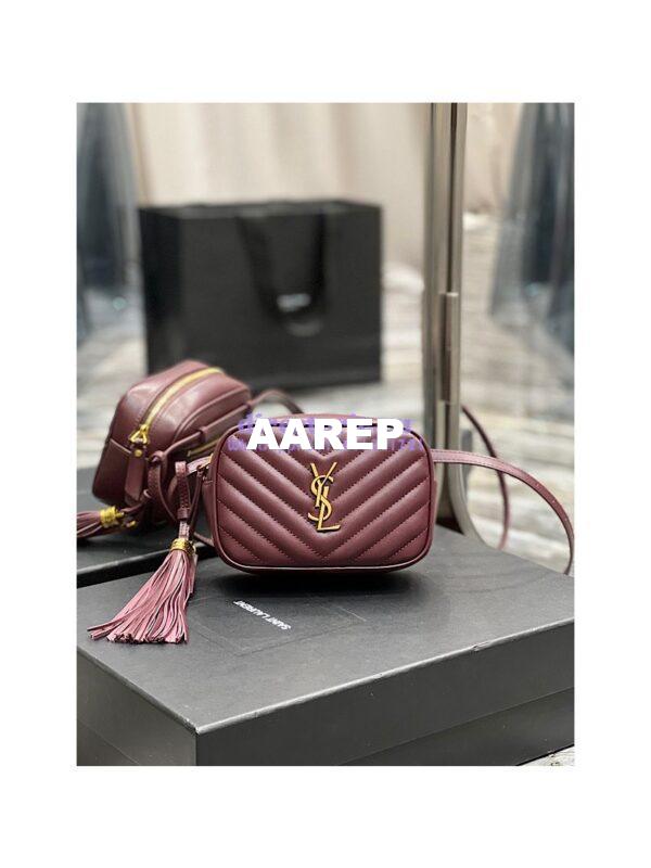 Replica YSL Saint Laurent Lou Belt Bag In Quilted Leather Red