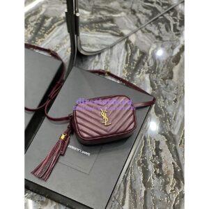Replica YSL Saint Laurent Lou Belt Bag In Quilted Leather Red 2