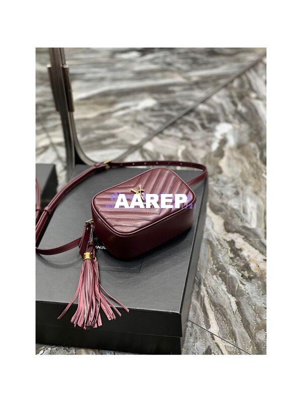 Replica YSL Saint Laurent Lou Belt Bag In Quilted Leather Red 5