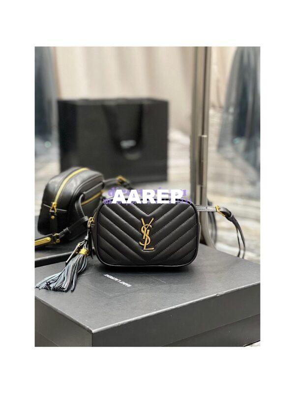 Replica YSL Saint Laurent Lou Belt Bag In Quilted Leather Black 4