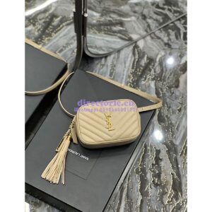 Replica YSL Saint Laurent Lou Belt Bag In Quilted Leather Nude