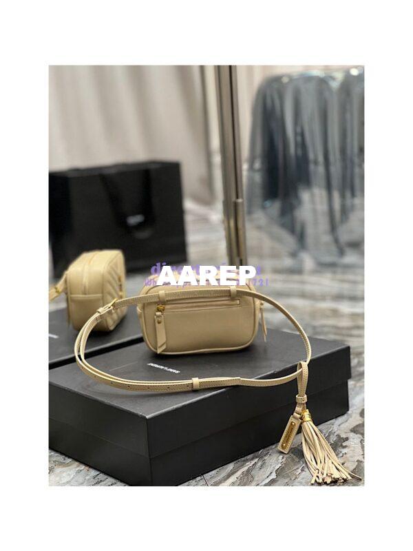 Replica YSL Saint Laurent Lou Belt Bag In Quilted Leather Nude 12