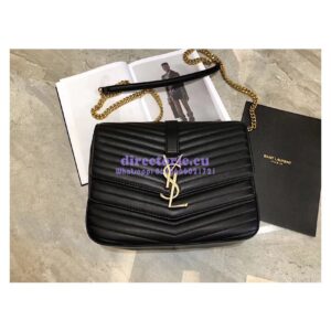 Replica YSL Saint Laurent Sulpice Medium In Matelassé Leather Black