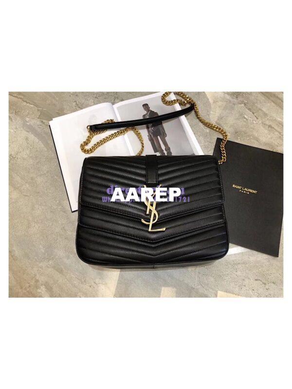 Replica YSL Saint Laurent Sulpice Medium In Matelassé Leather Black 3