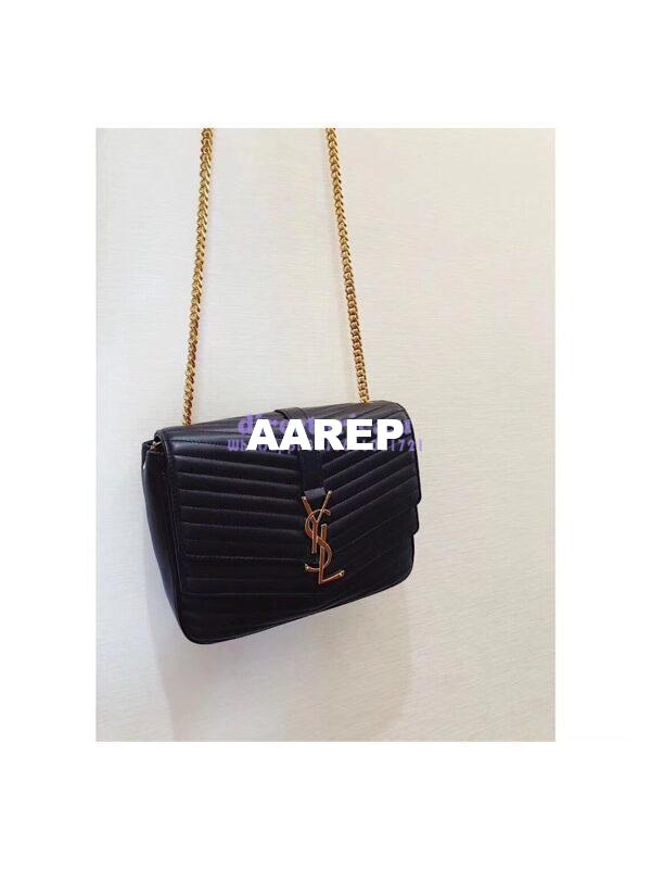 Replica YSL Saint Laurent Sulpice Medium In Matelassé Leather Black 4