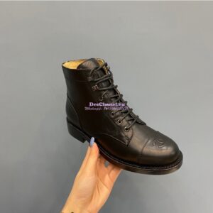 Replica Chanel Lace-Ups Lambskin & Calfskin G34954 Black