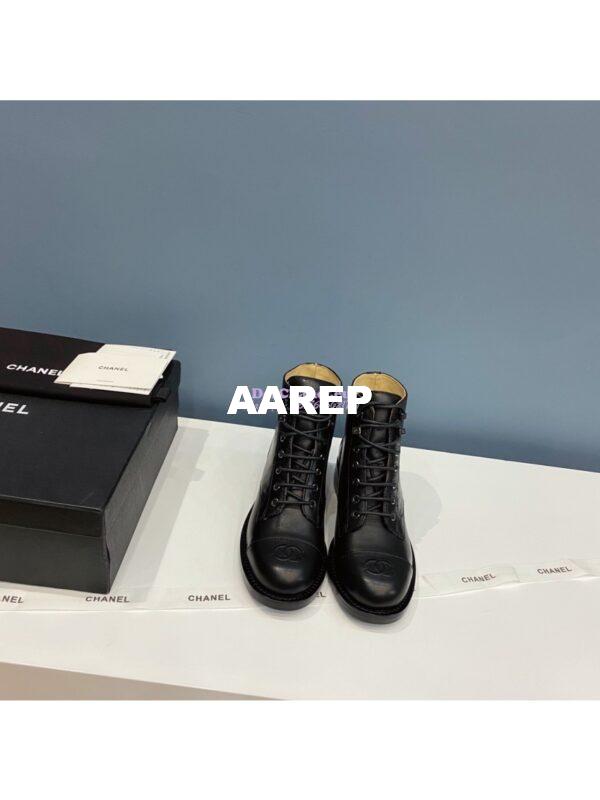 Replica Chanel Lace-Ups Lambskin & Calfskin G34954 Black 5