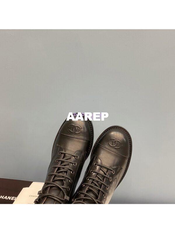 Replica Chanel Lace-Ups Lambskin & Calfskin G34954 Black 6