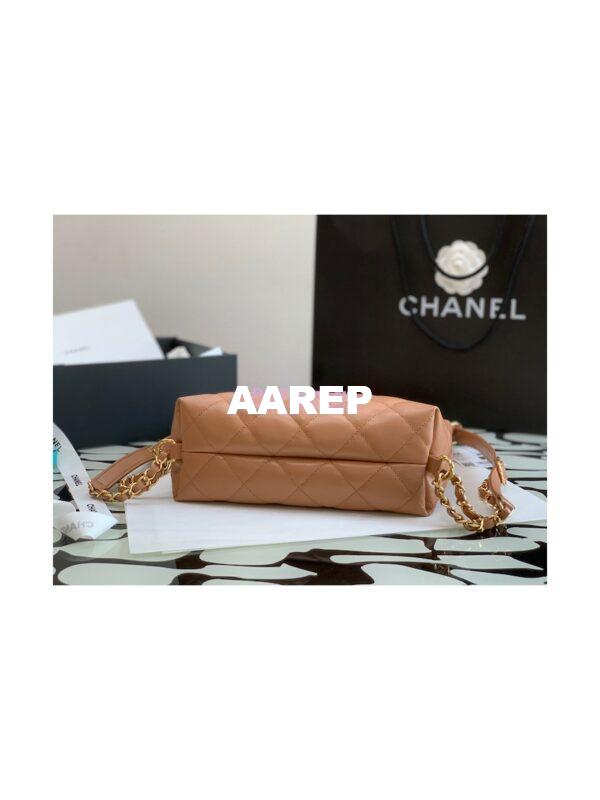 Replica Chanel Hobo Bag in Lambskin AS3487 Caramel 9