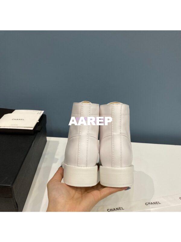 Replica Chanel Lace-Ups Lambskin & Calfskin G34954 White 9
