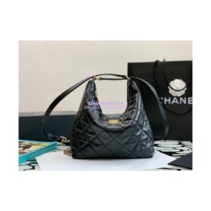 Replica Chanel Hobo Bag in Lambskin AS3487 Black