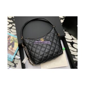 Replica Chanel Hobo Bag in Lambskin AS3487 Black 2