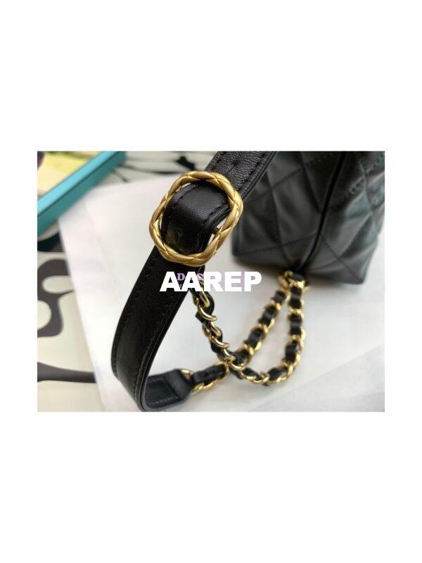 Replica Chanel Hobo Bag in Lambskin AS3487 Black 4