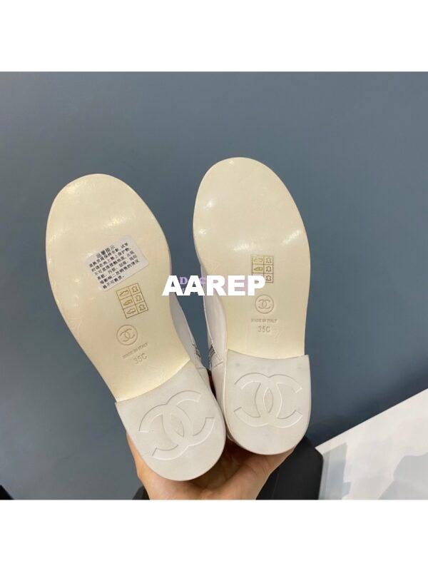 Replica Chanel Lace-Ups Lambskin & Calfskin G34953 White 8