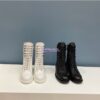 Replica Chanel Lace-Ups Lambskin & Calfskin G34953 White