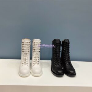 Replica Chanel Lace-Ups Lambskin & Calfskin G34953 Black