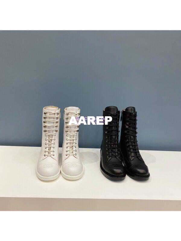Replica Chanel Lace-Ups Lambskin & Calfskin G34953 Black 3
