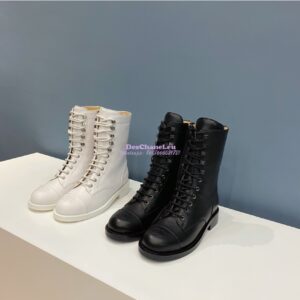Replica Chanel Lace-Ups Lambskin & Calfskin G34953 Black 2