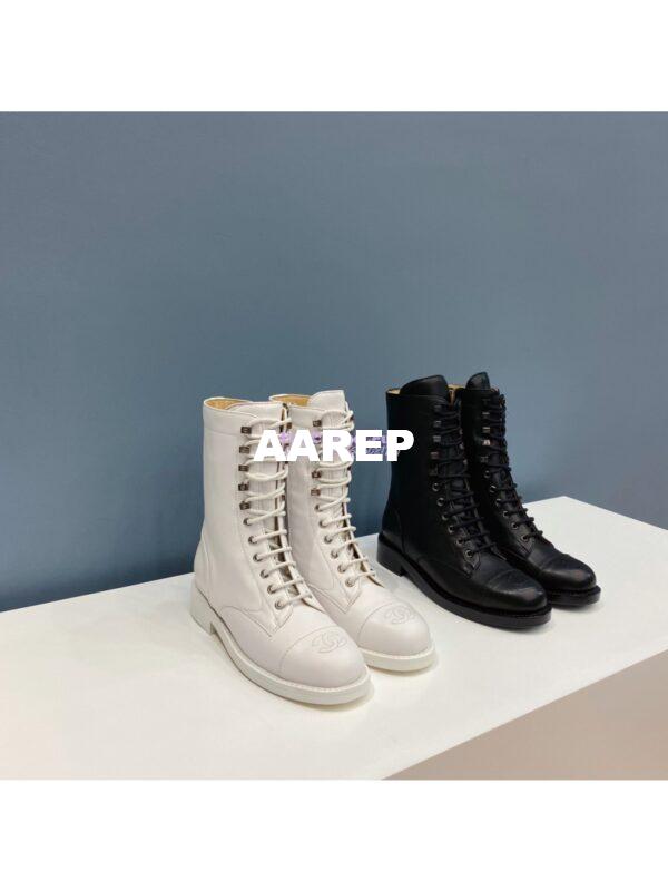 Replica Chanel Lace-Ups Lambskin & Calfskin G34953 Black 5