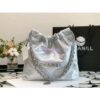 Replica Chanel 22 Handbag Shiny Calfskin & Black Metal AS3260 AS3261 All Black 2