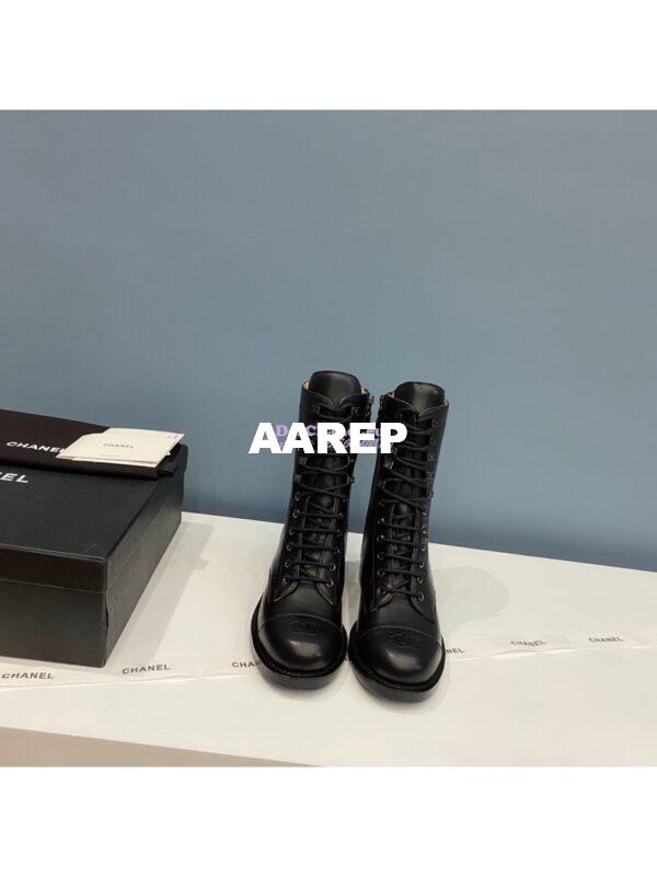 Replica Chanel Lace-Ups Lambskin & Calfskin G34953 Black 6