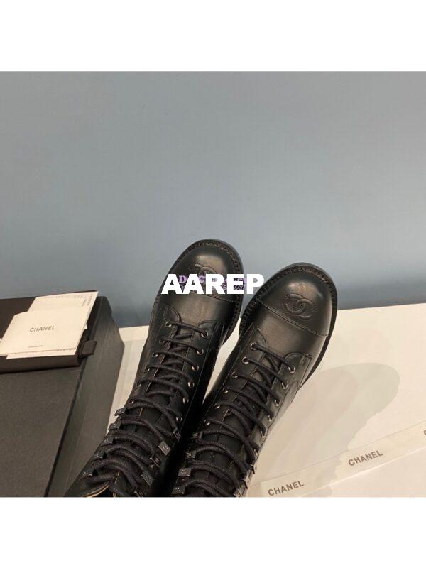 Replica Chanel Lace-Ups Lambskin & Calfskin G34953 Black 9