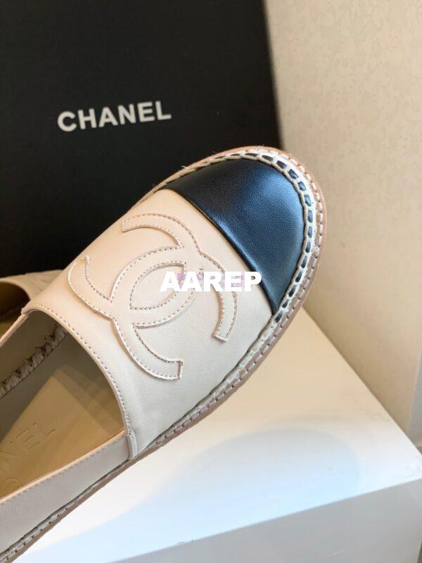 Replica Chanel Espadrilles Lambskin G29762 Beige Black 8