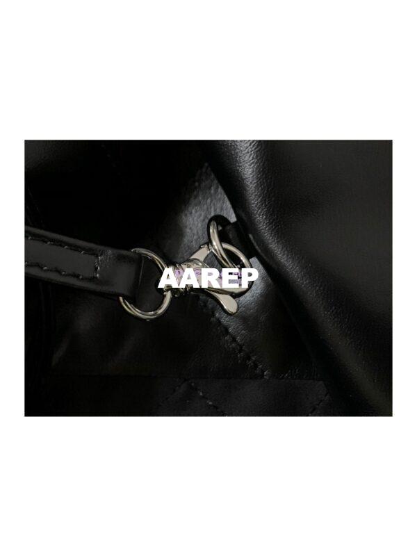 Replica Chanel 22 Handbag Shiny Calfskin & Black Metal AS3260 AS3261 All Black 8