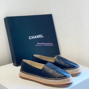 Replica Chanel Espadrilles Lambskin G29762 Black