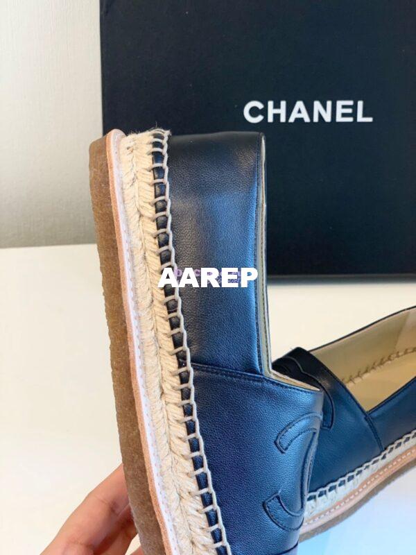 Replica Chanel Espadrilles Lambskin G29762 Black 5