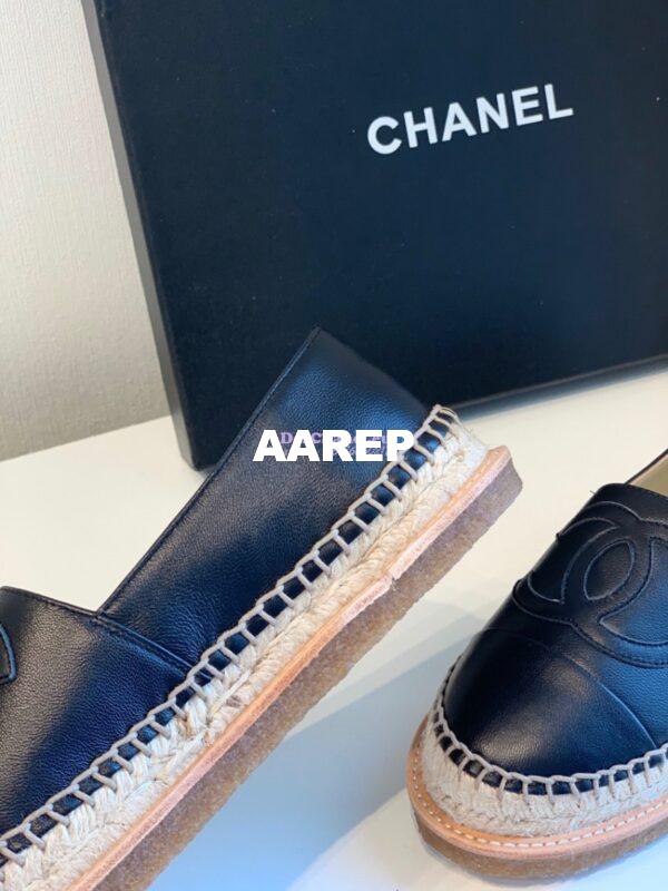 Replica Chanel Espadrilles Lambskin G29762 Black 7