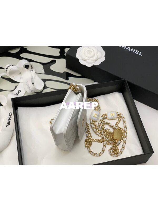 Replica Chanel Clutch With Chain AP2929 in Lambskin White (Limited Edition) 4