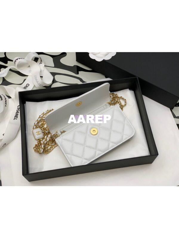 Replica Chanel Clutch With Chain AP2929 in Lambskin White (Limited Edition) 8