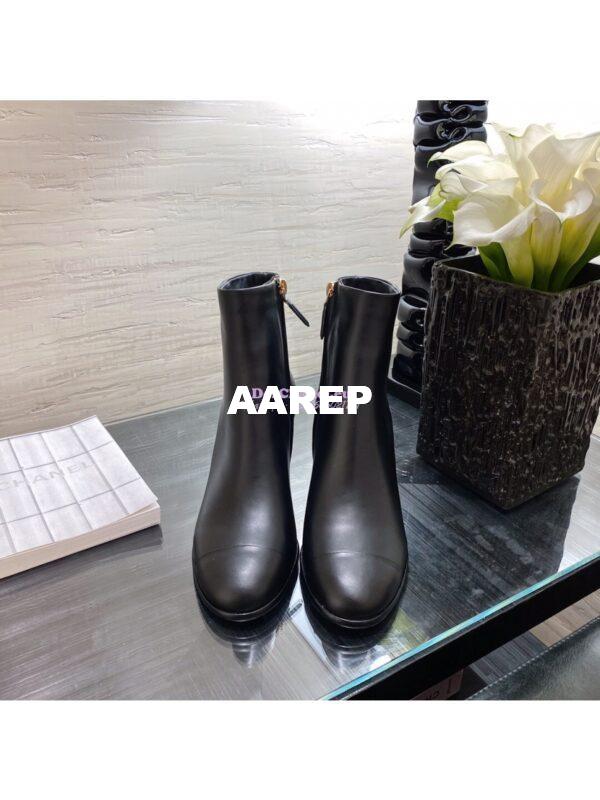 Replica Chanel Ankle Boots Calfskin G36307 Black 4