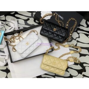 Replica Chanel Clutch With Chain AP2929 in Lambskin Yellow (Limited Edition)