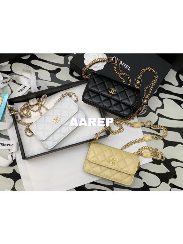Replica Chanel Clutch With Chain AP2929 in Lambskin Yellow (Limited Edition) 3