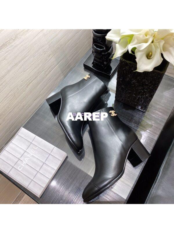 Replica Chanel Ankle Boots Calfskin G36307 Black 8
