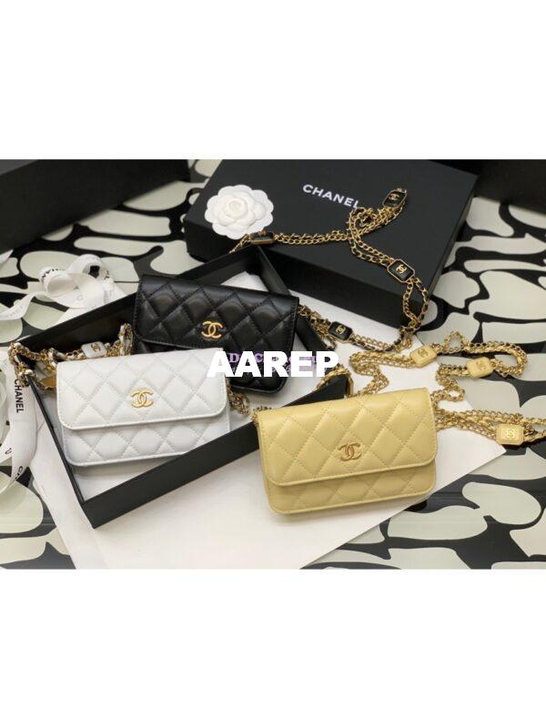 Replica Chanel Clutch With Chain AP2929 in Lambskin Yellow (Limited Edition) 4
