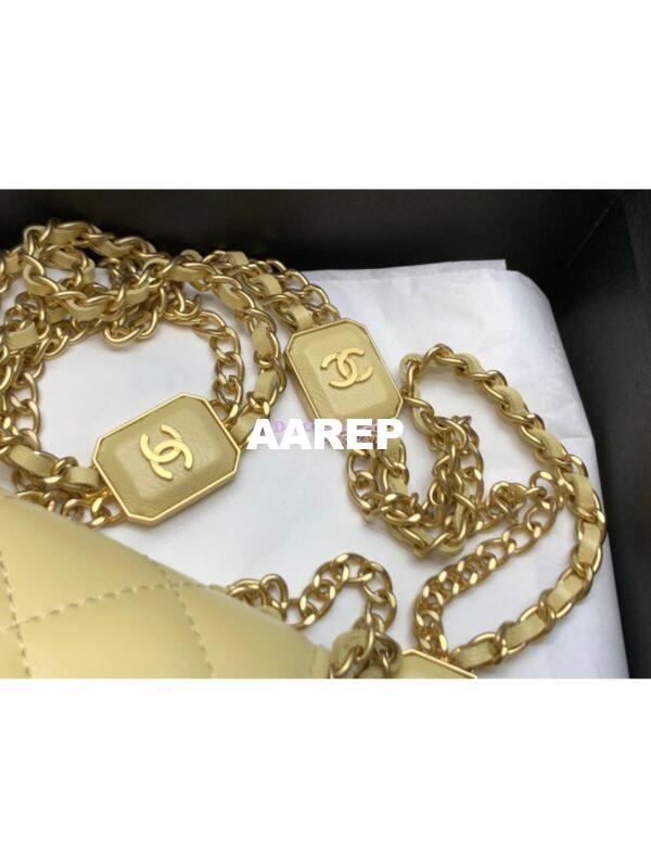 Replica Chanel Clutch With Chain AP2929 in Lambskin Yellow (Limited Edition) 7