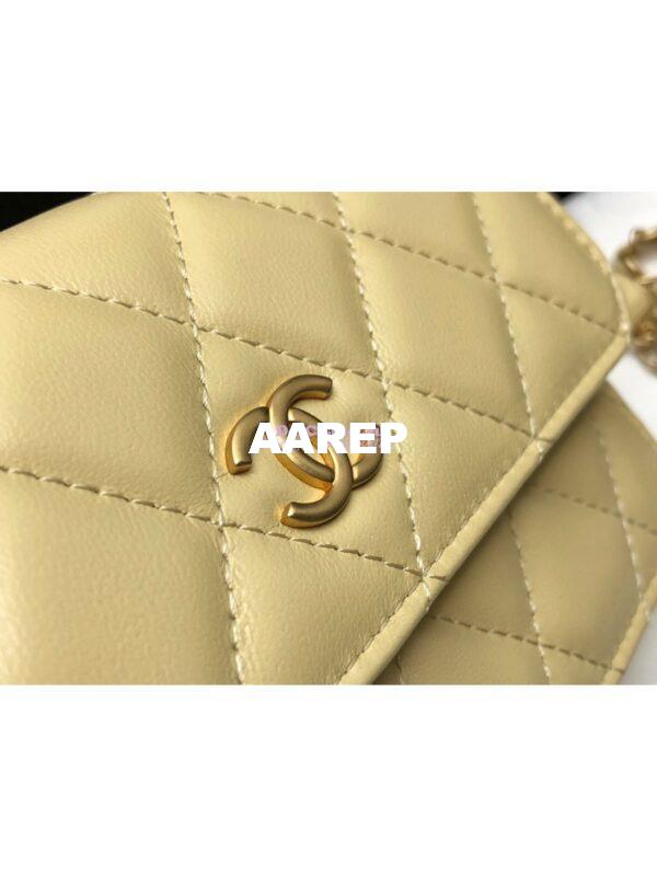 Replica Chanel Clutch With Chain AP2929 in Lambskin Yellow (Limited Edition) 8