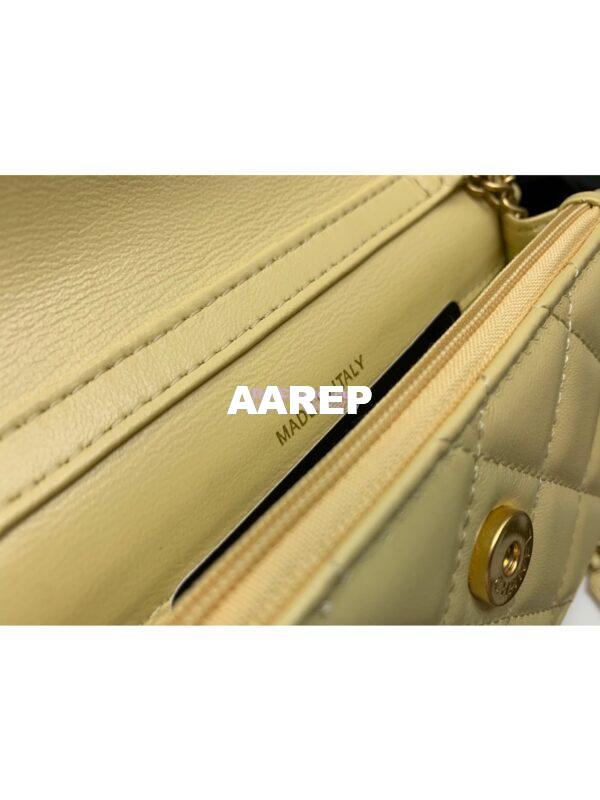 Replica Chanel Clutch With Chain AP2929 in Lambskin Yellow (Limited Edition) 13