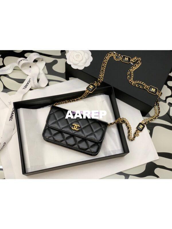 Replica Chanel Clutch With Chain AP2929 in Lambskin Black (Limited Edition) 3