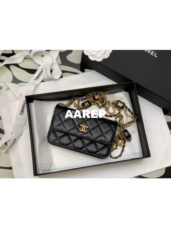 Replica Chanel Clutch With Chain AP2929 in Lambskin Black (Limited Edition) 4