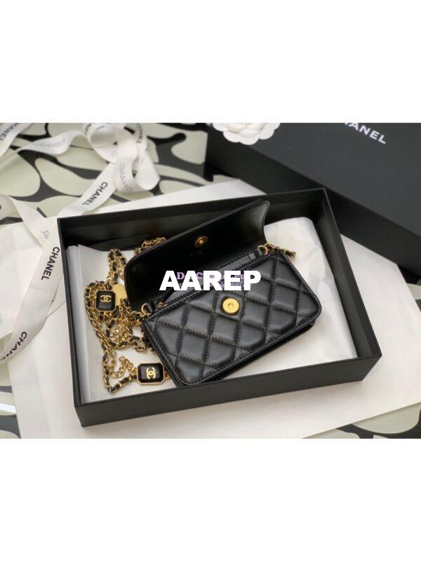 Replica Chanel Clutch With Chain AP2929 in Lambskin Black (Limited Edition) 9